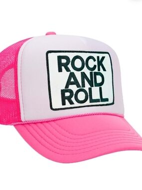 Hot Pink Rock And Roll Trucker Hat
